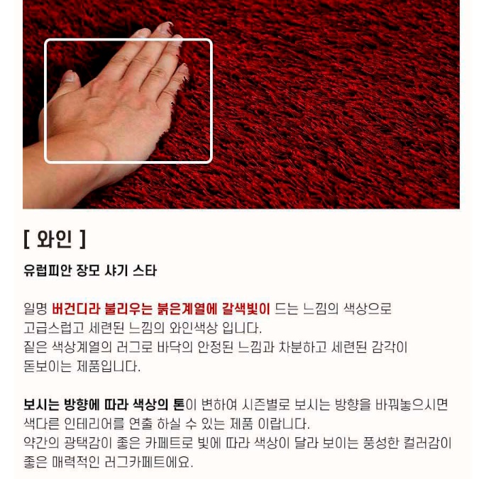 대형 장모 카페트 겨울 거실 러그 두꺼운 카페트 200x150 - 상세 이미지 4