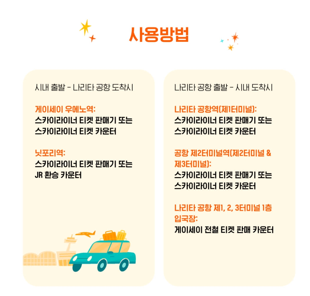 일본 나리타 공항 스카이라이너 티켓 + 도쿄 지하철 티켓 - 상세 이미지 2
