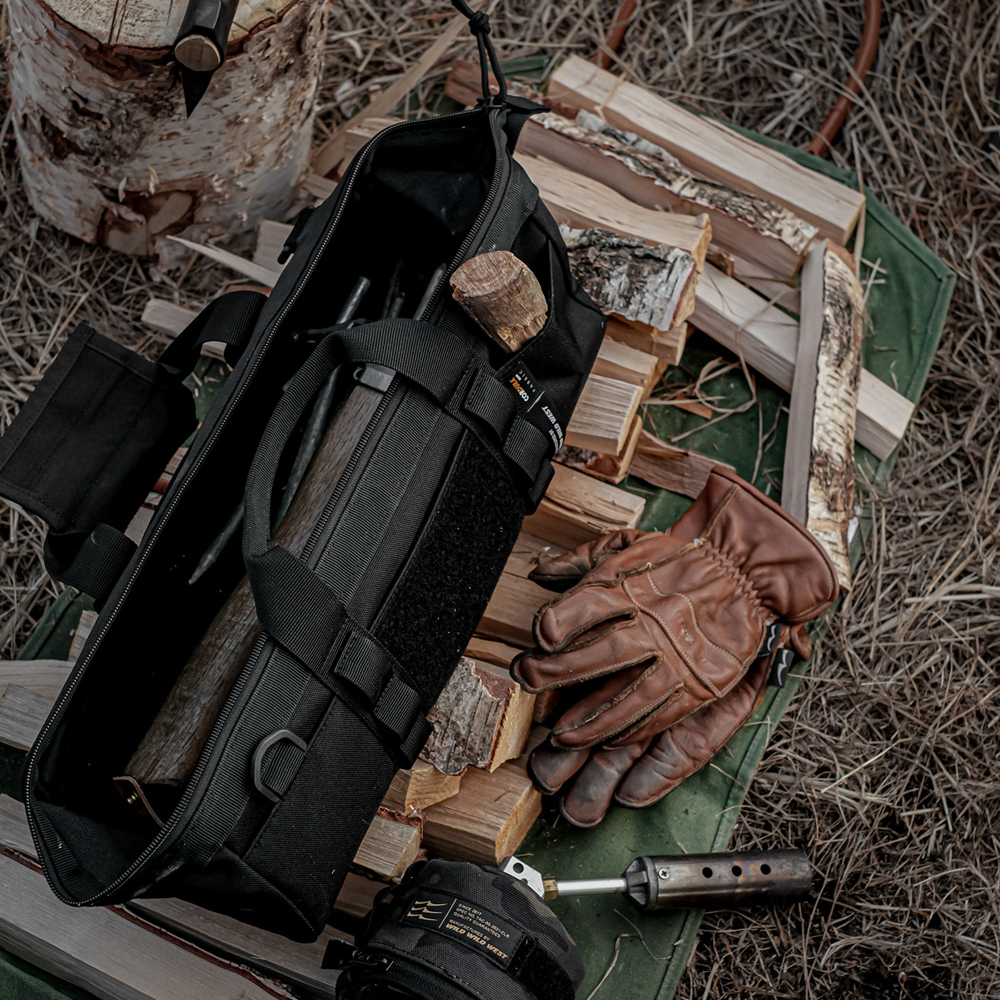 와일드와일드웨스트 캠핑 팩 가방 툴 백 단조팩 장비 공구 수납 파우치 젯블랙