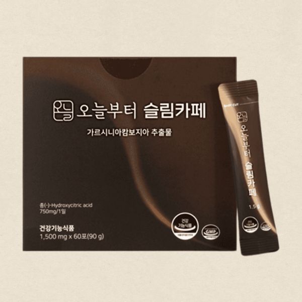 오늘부터 슬림카페 60포 1박스 가르시니아 방탄커피 블랙커피맛 MCT오일 함 : 샤토 에프