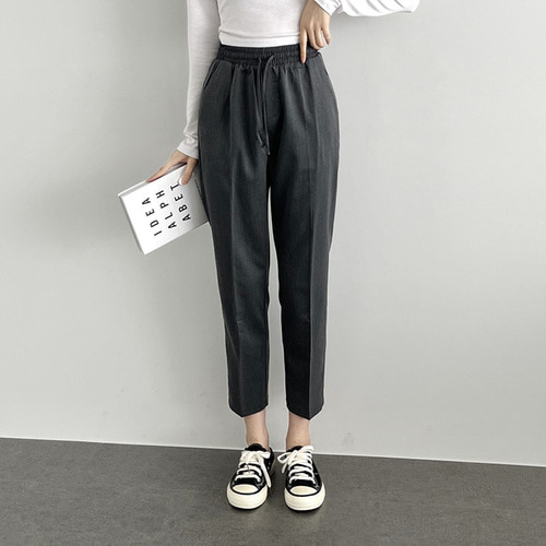 [140cm~/S~3XL/9부&10부] 남녀공용 교복바지 허리 통밴딩 고무줄 팬츠 슬랙스 이미지 3