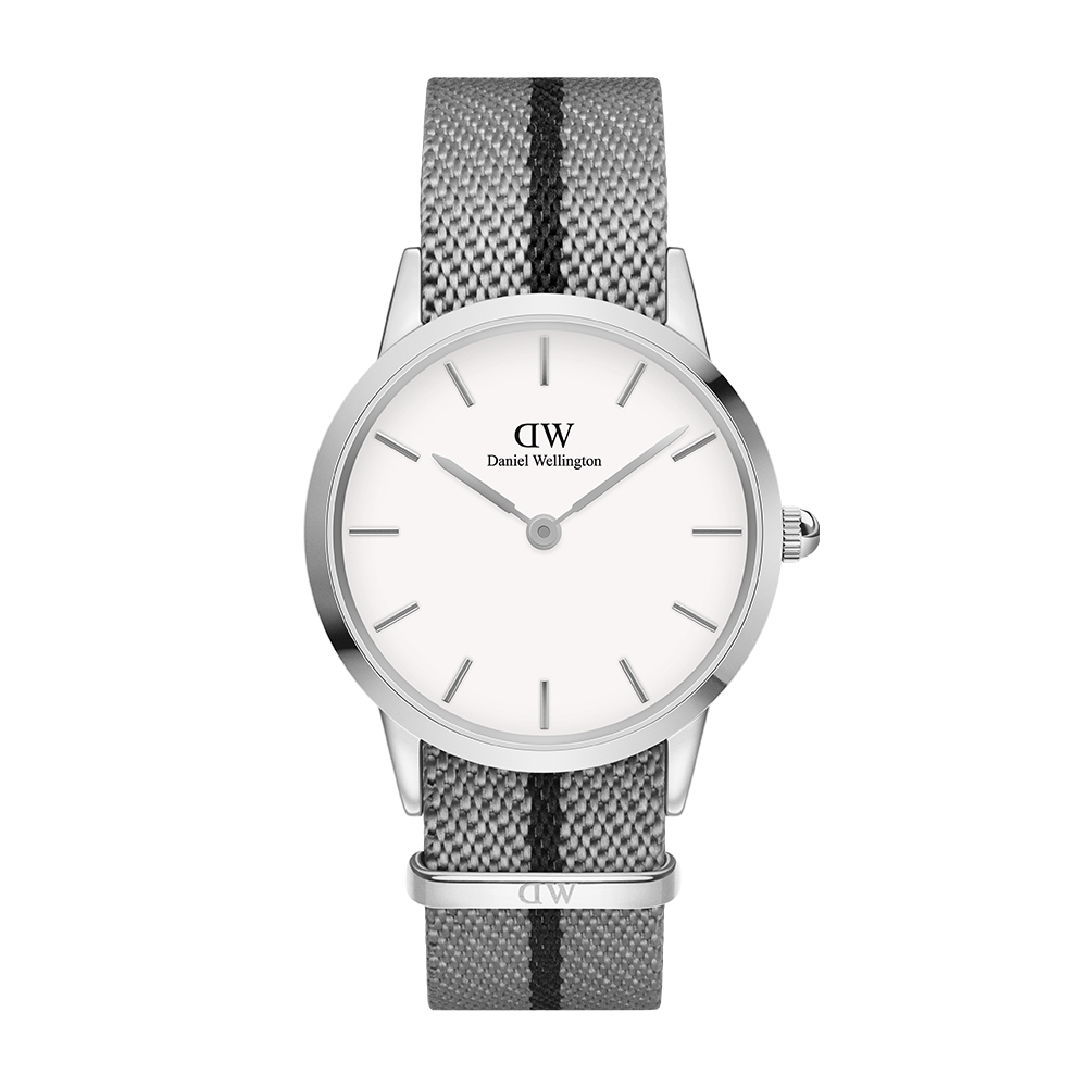 다니엘 웰링턴 ICONIC NATO GREY/BLACK 투톤 나토밴드 남여공용 패션시계 - 상품 이미지