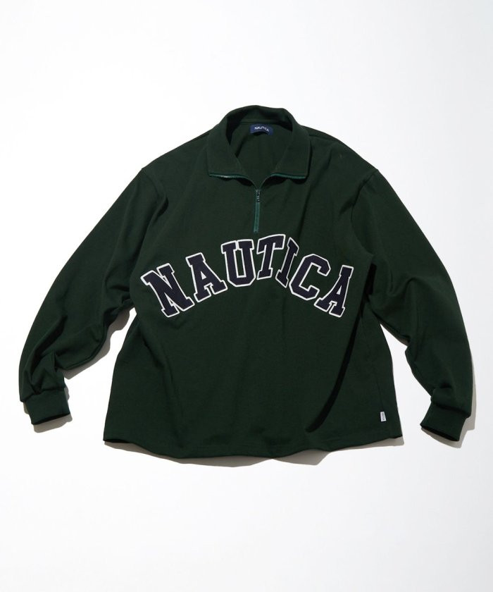 노티카 아치 로고 Arch Logo 하프짚 맨투맨 NAUTICA 4색 이미지 3
