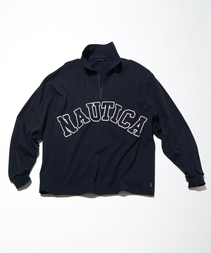 노티카 아치 로고 Arch Logo 하프짚 맨투맨 NAUTICA 4색 이미지 4