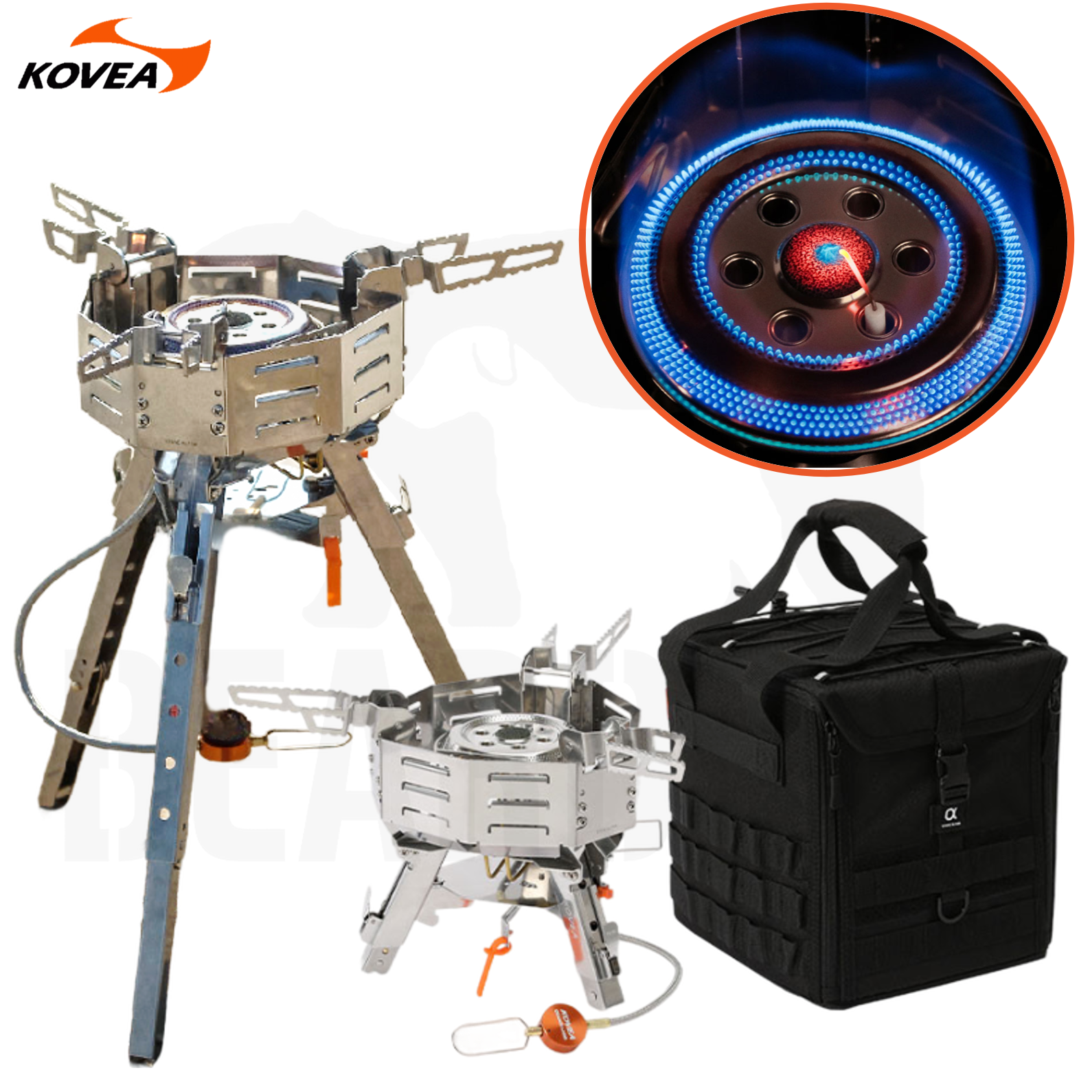 코베아 스토브 알파 강염 버너 파워 백패킹 가방포함 이소 가스 렌지