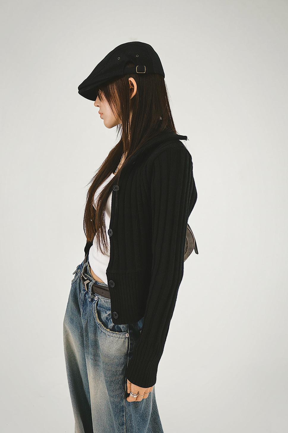 시크윈 [블랙컬러추가] TRUE STITCH POCKET HIP WASHING WIDE DENIM JEANS 트루 스티치 포켓 ...