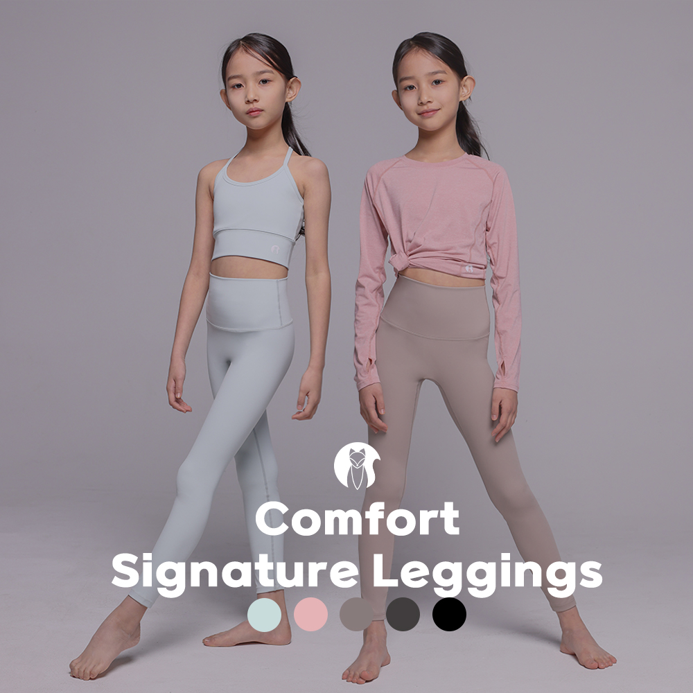 [발라사나] 키즈요가복 컴포트 시그니처 앵클 레깅스 주니어요가복 제품 이미지
