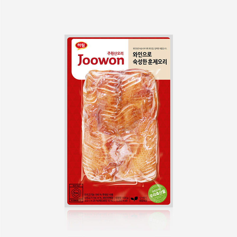 하림 주원산오리 와인으로 숙성한 훈제 오리 600g 슬라이스 1등급 국산 오리 원육 오리고기 국산100%