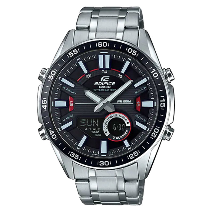 CASIO 카시오 에디피스 EFV-C100D-1A 남성 메탈 시계 : 지큐브