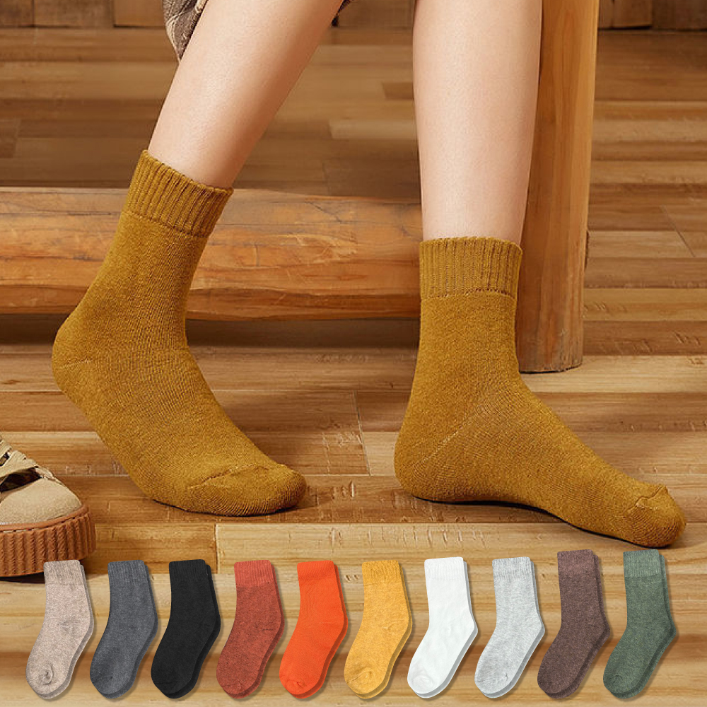 더빨강양말 도톰한 기모보온 양말 10켤레 늦가을 겨울 추운방한 양말