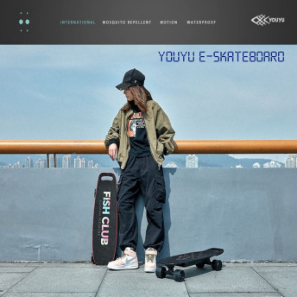 전동스케이트보드 입문용 초중급 YOUYU E-SKATEBOARD 전동보드 S1 업그레이드 옐로우 - 상세 이미지 2