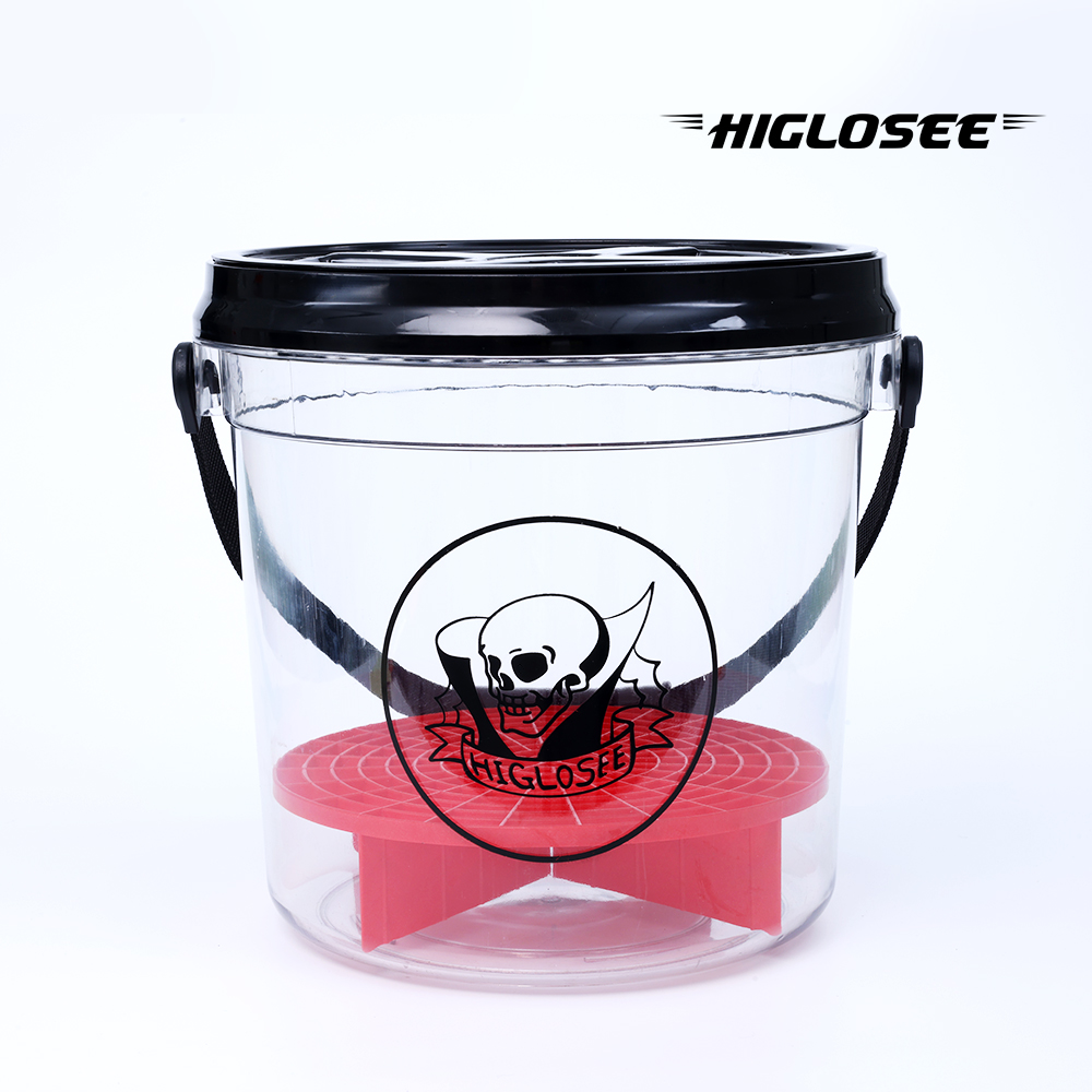 하이글로씨 클리어 투명 세차 버킷 18L 물통+가드+리드 세트 다용도 워시버킷 - 상세 이미지 2