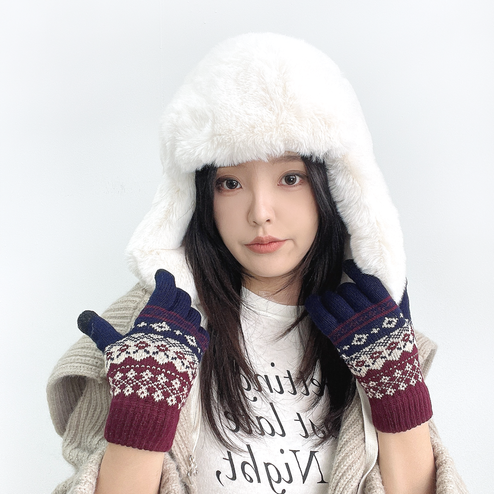 투그릭 메텔 남자 여자 겨울 방한 밍크털 귀도리 이어머프캡 군밤모자 귀달이모자 이미지 2
