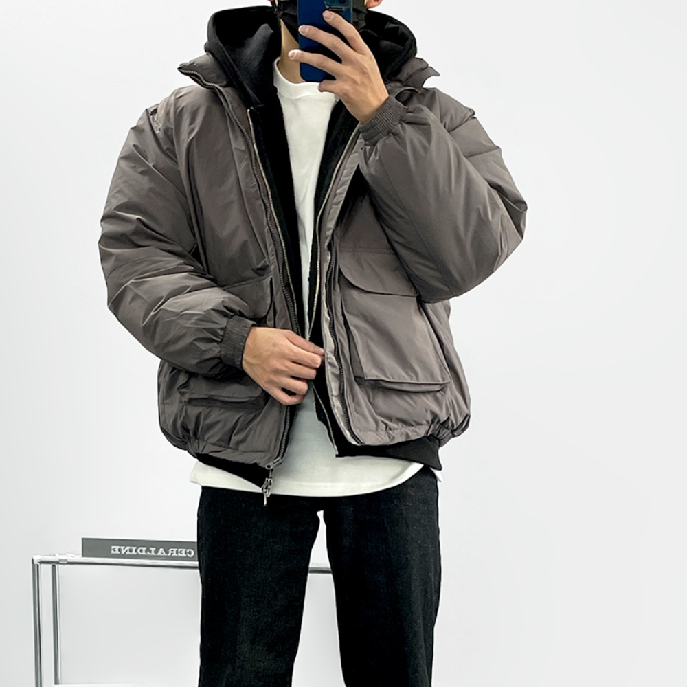 남자 피오렌 겨울 유틸리티 웰론 숏 패딩 점퍼 이미지 3