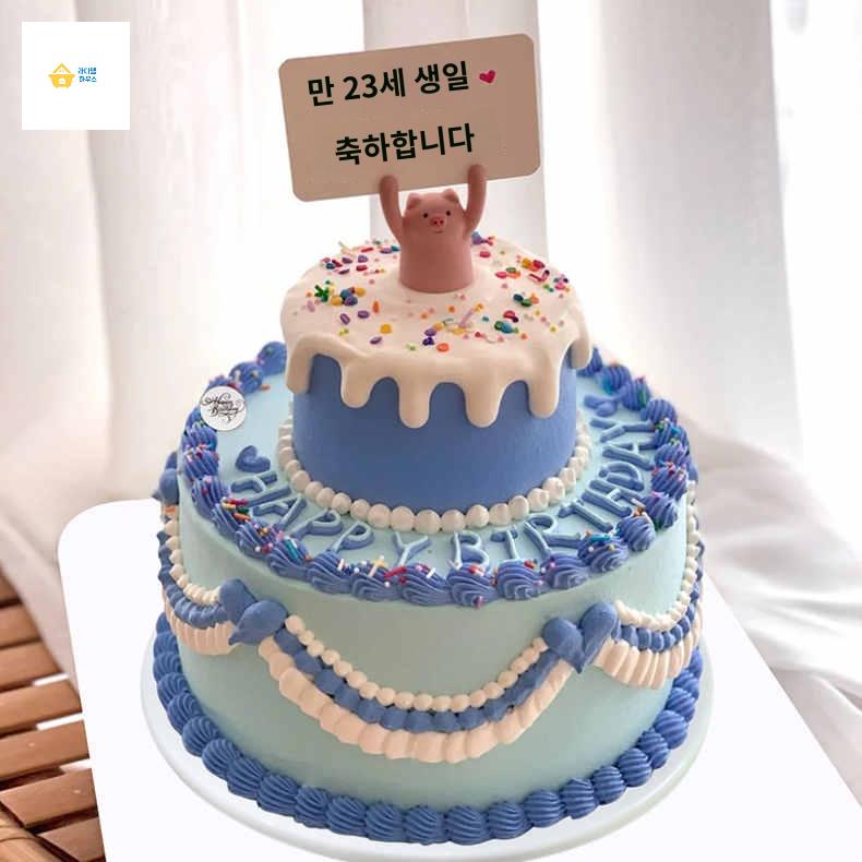 브라이덜 케이크 모형케이크 단 생일 샤워 촬영 소품 - 상세 이미지 3