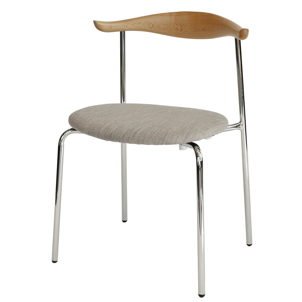 [우드/식탁용]원목 크롬스틸 테이블체어 Y3-44