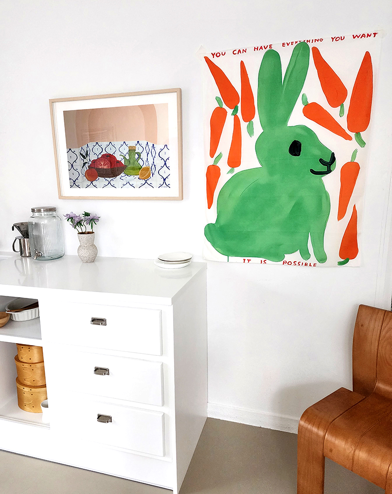 블랑쉬 토끼와 당근 패브릭 포스터73x95