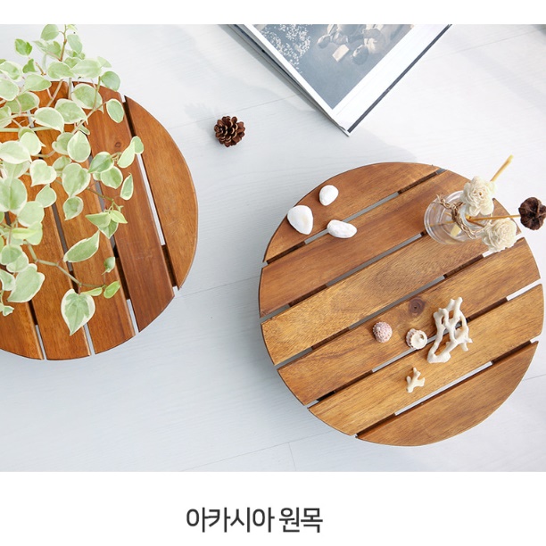 원형 화분 돌리 바퀴달린 화분 나무화분받침 - 상세 이미지 2