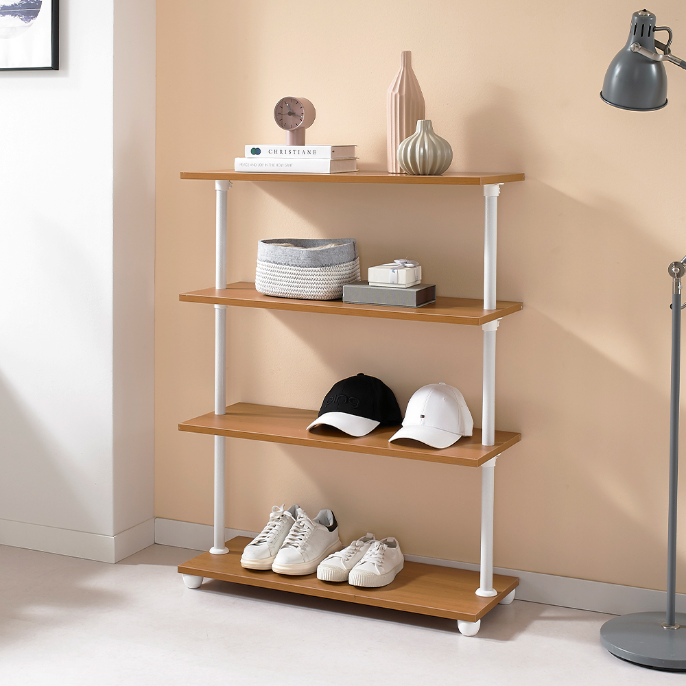 EASYON 이지온 국민튼튼 원목 인테리어 선반 수납장 WESW 다용도 800x300x1000mm, 4단, 메이플 - 상세 이미지 2