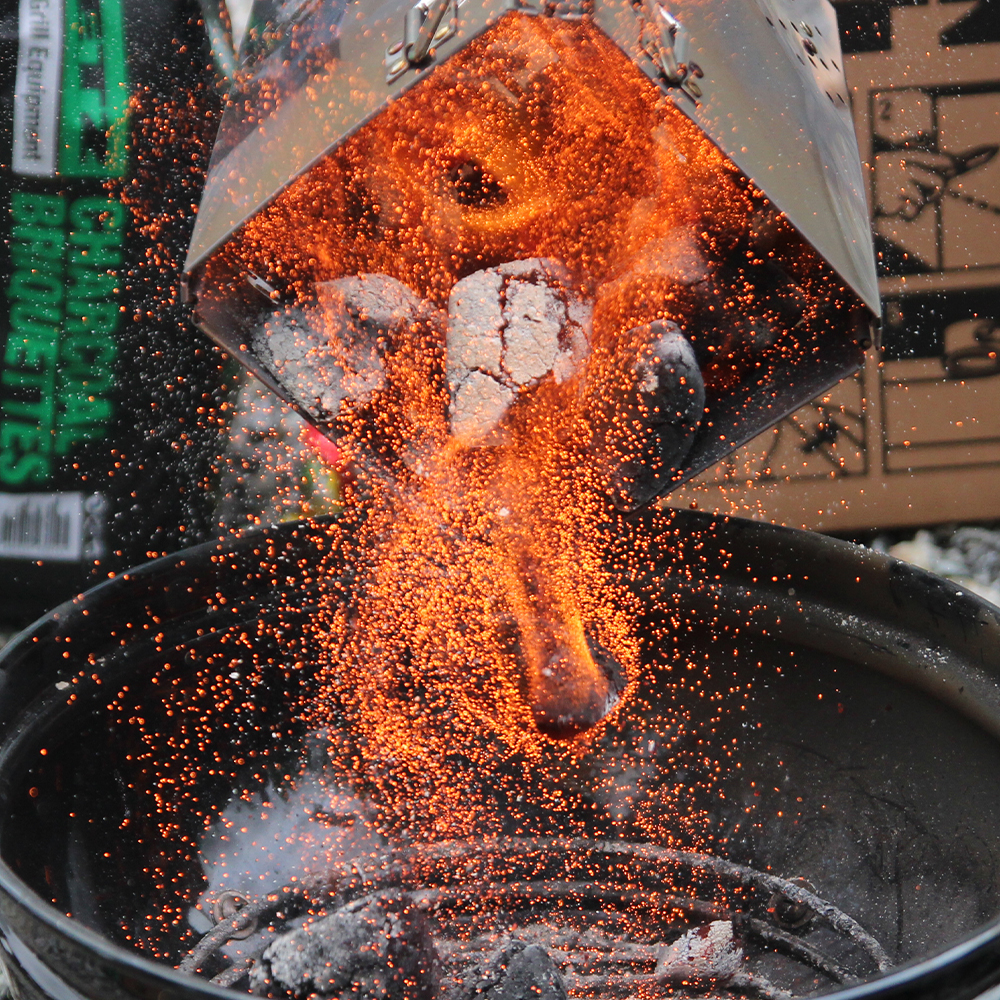 스테츠 접이식 침니 스타터 바베큐 차콜 숯 점화통 캠핑 숯불