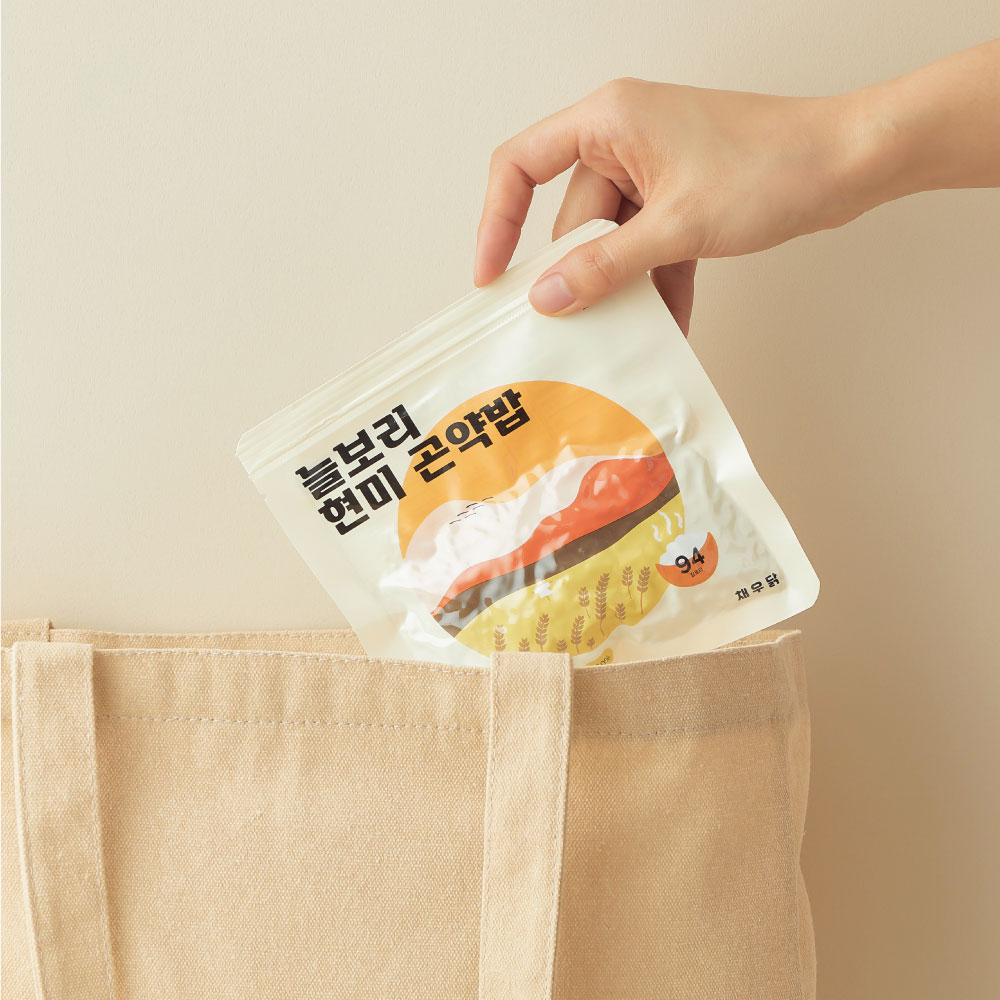 채우닭 94kcal 늘보리 현미 곤약밥 곤약 즉석밥 110g 1팩 - 상세 이미지 4