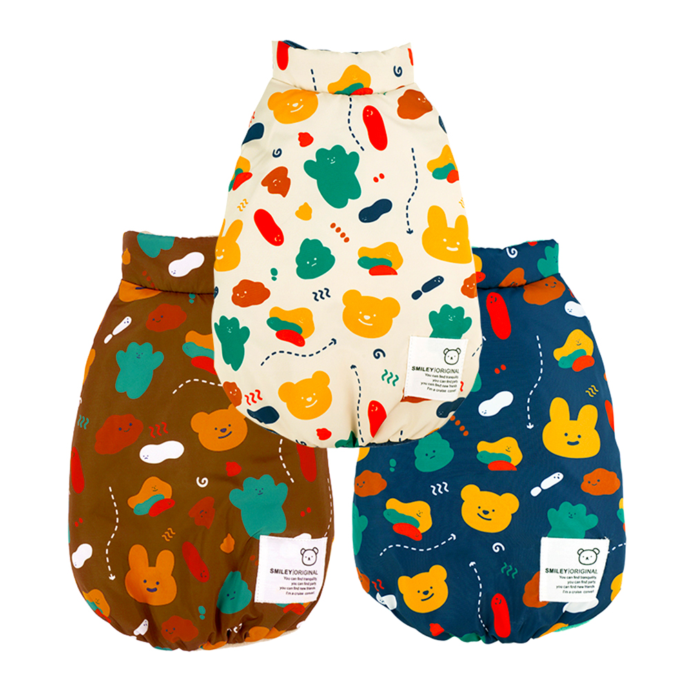 레토 강아지 패딩 양면 겨울옷 초경량 후리스