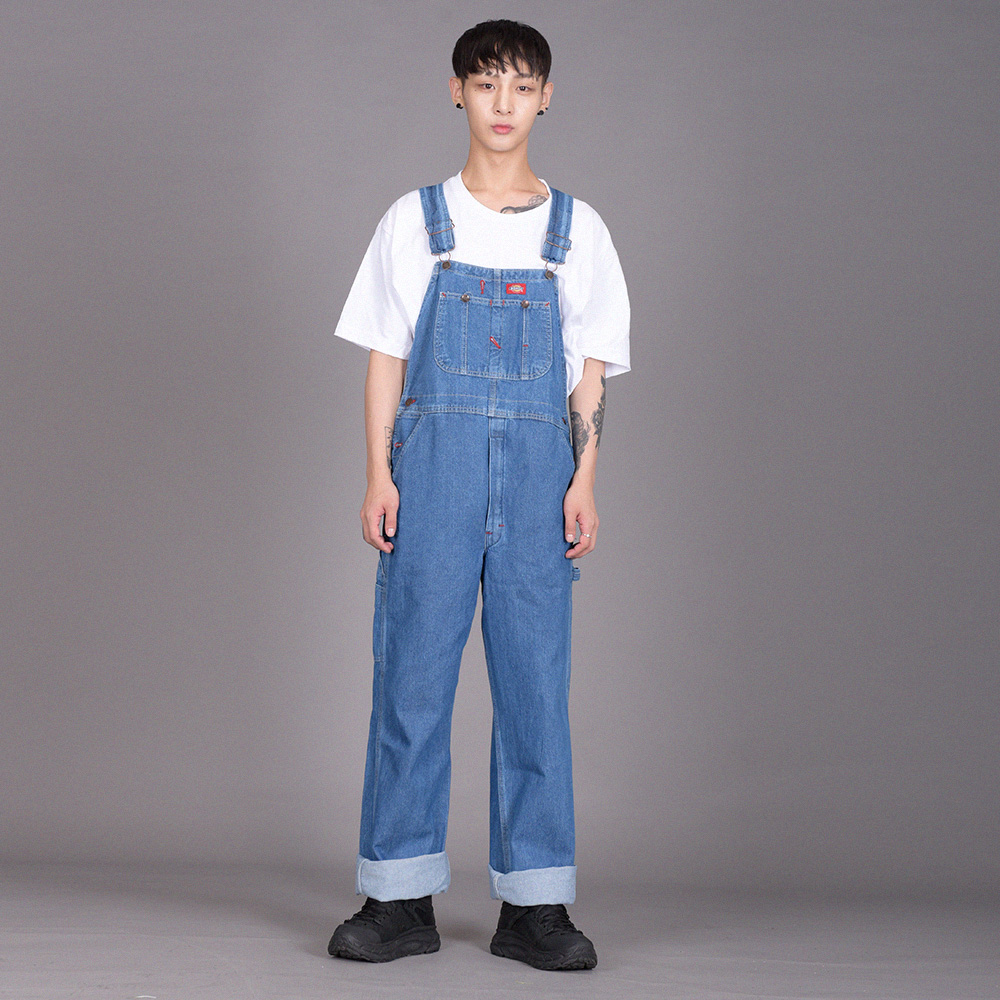 디키즈 오버핏 남자 멜빵바지 작업복 - 상세 이미지 4
