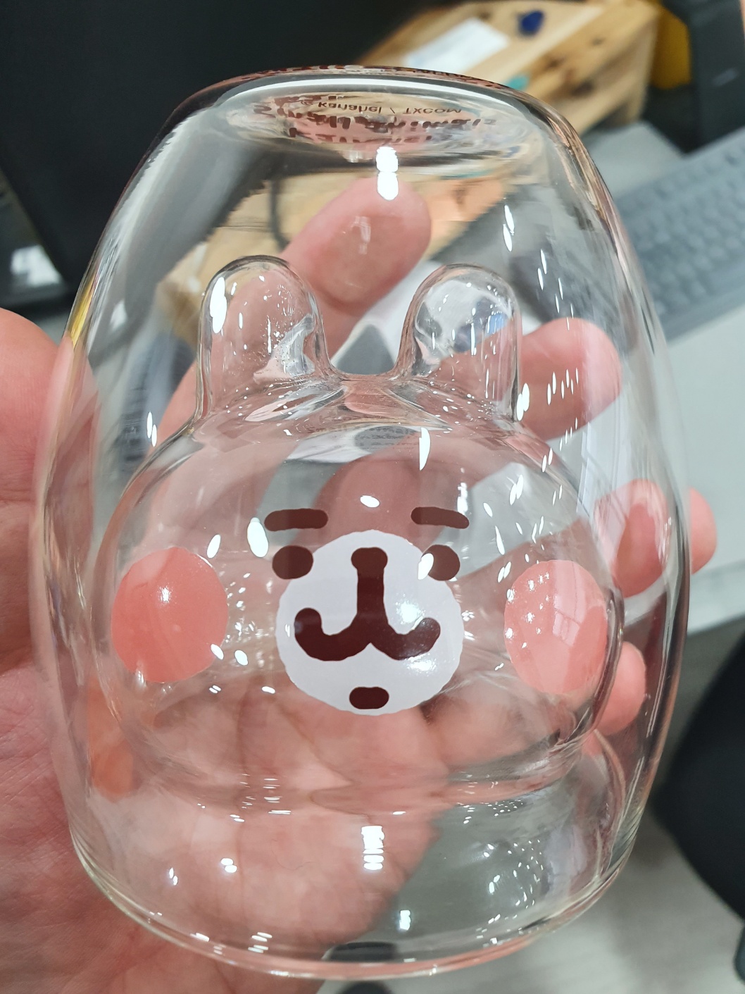 홈카페 곰돌이 동물 캐릭터 이중 강화 내열 유리컵 이미지 7