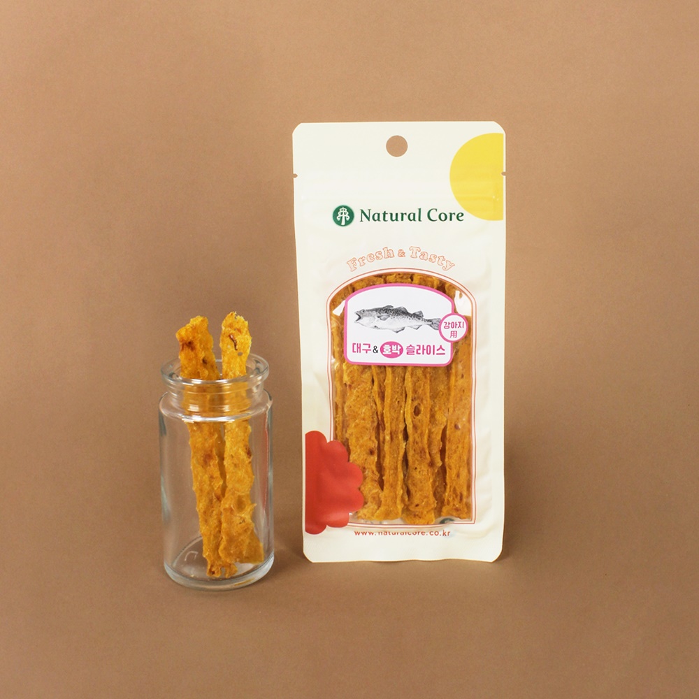 [1+1] 네츄럴코어 대구&호박 슬라이스 30g 제품 이미지