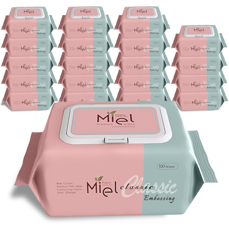 (무통장입금가능)미엘 클래식 아기물티슈 캡형 100매 10팩