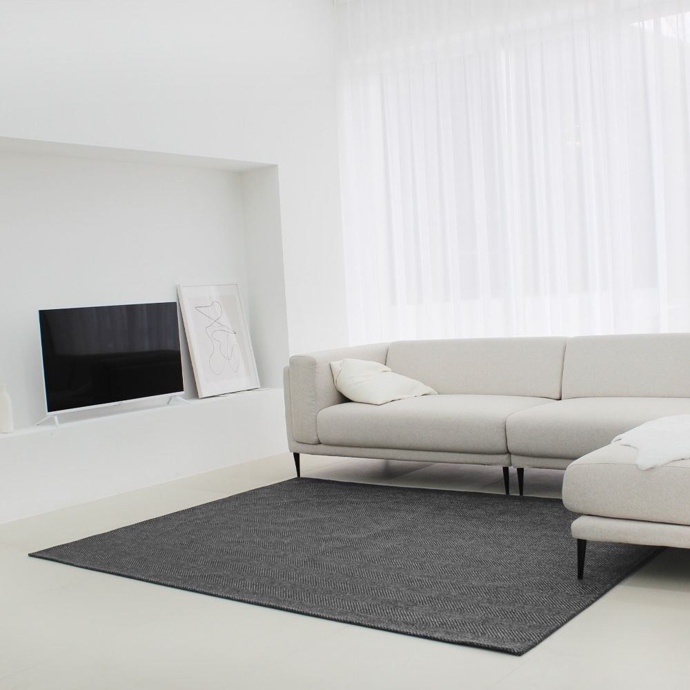 사이잘룩 자카드 러그 카페트 150x200 대형 단모 헤링본 사계절 먼지없는 거실 러그