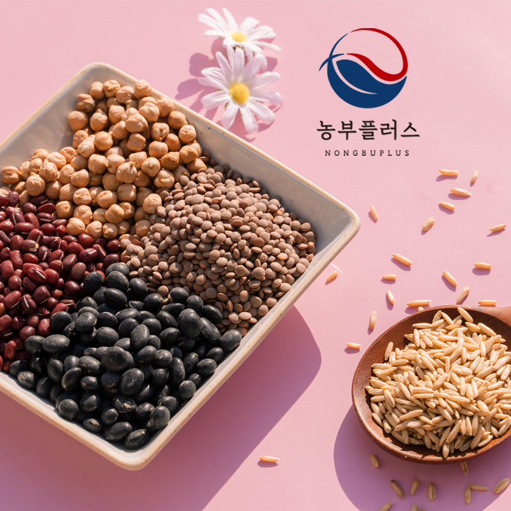 렌틸콩 병아리콩 국산귀리 서리태 수수 할맥 기장 압맥 찰녹미 현미 잡곡 흑미 [ 농부플러스 ]