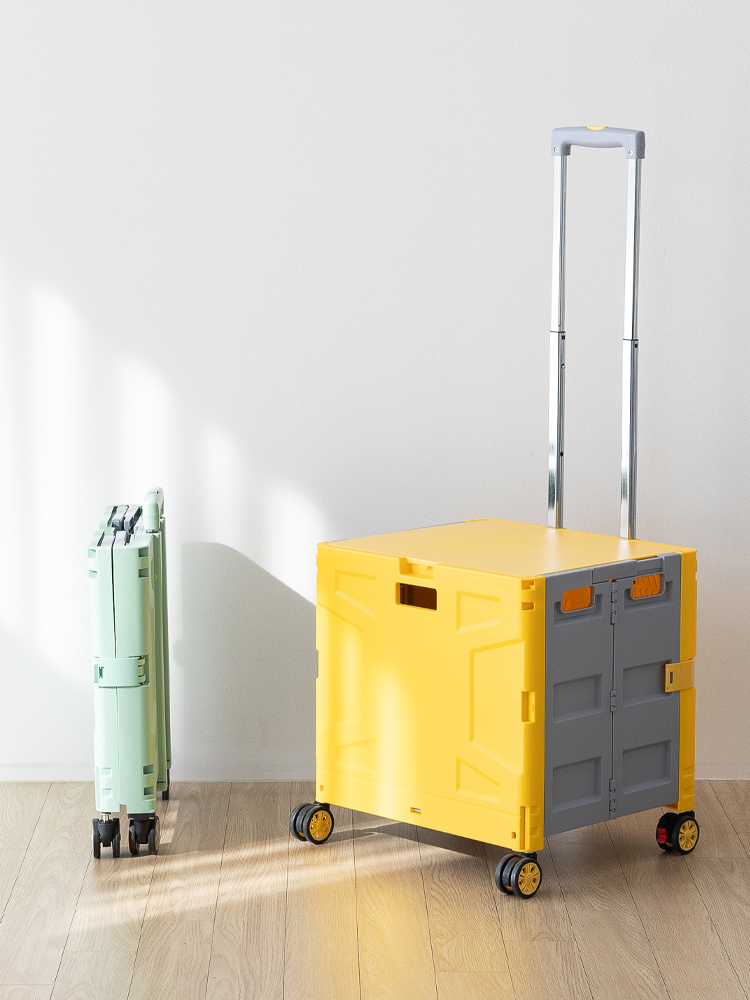 할메이드 네모 시장바구니 접이식핸드카트 폴딩카트 대 4바퀴