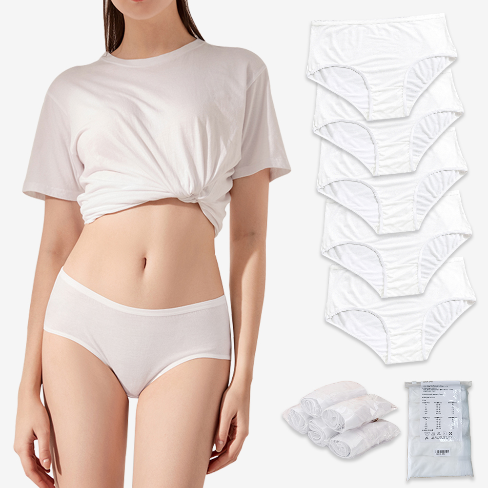 남성 편안한 모달 여행 캠핑 출장 휴대 일회용 팬티 5장세트