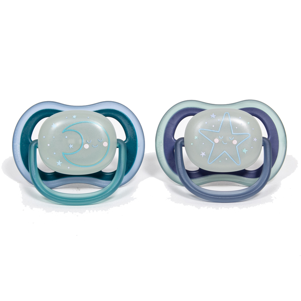 아벤트 쪽쪽이 울트라 나이트 노리개 블루 야광 6-18개월 2개입