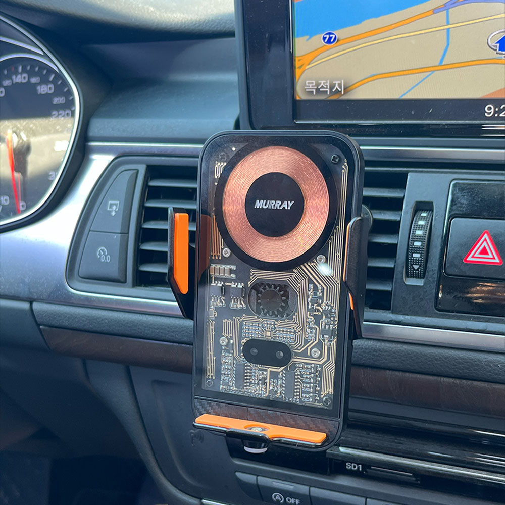 머레이 차량용 15W 핸드폰 고속 무선 충전기 센서 거치대