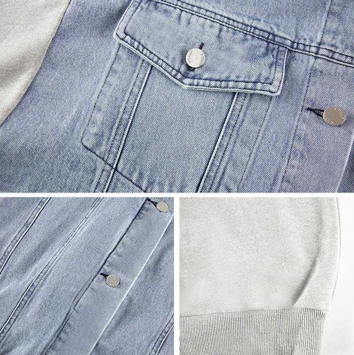 여성청자켓 배색 가을 겨울 야상 롱 간절기 오버핏 이미지 4