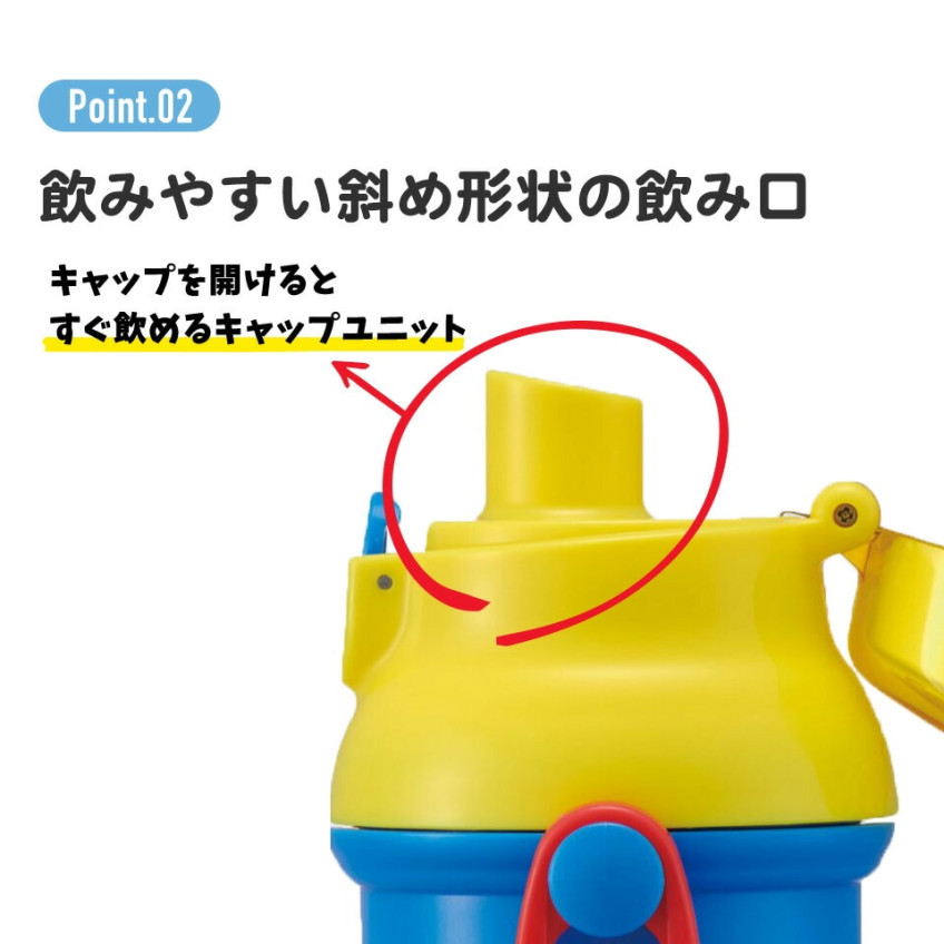 스케이터 도라에몽 캐릭터 식기세척기 대응 드링킹 타입 원푸쉬 클리어 보틀 480ml PSB5TR - 주방·식기 - 하카타몰