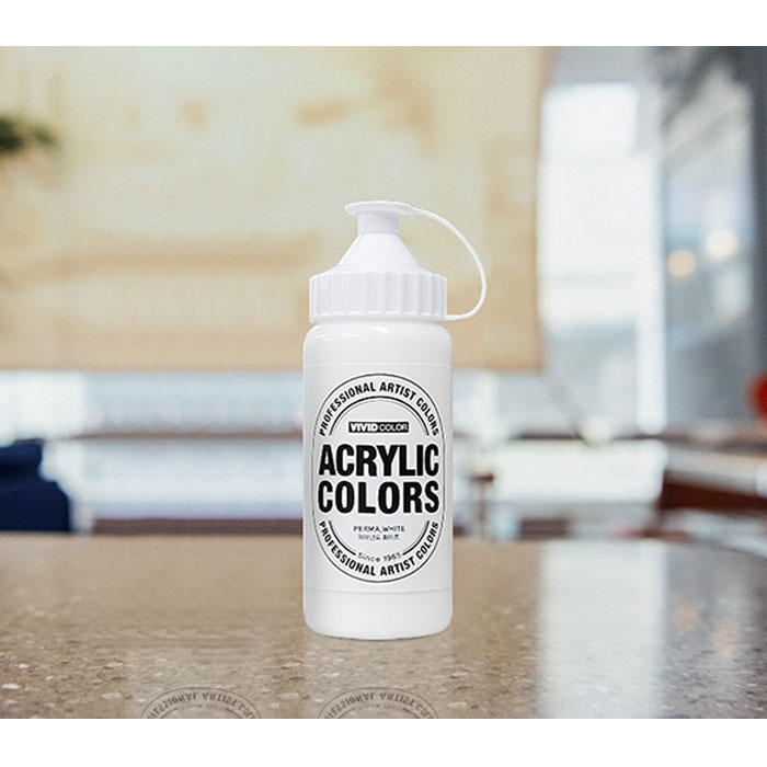 종이나라 비비드 아크릴물감 대용량 220ml 낱개 A01.퍼머넌트 화이트 / 종이나라아크릴물감