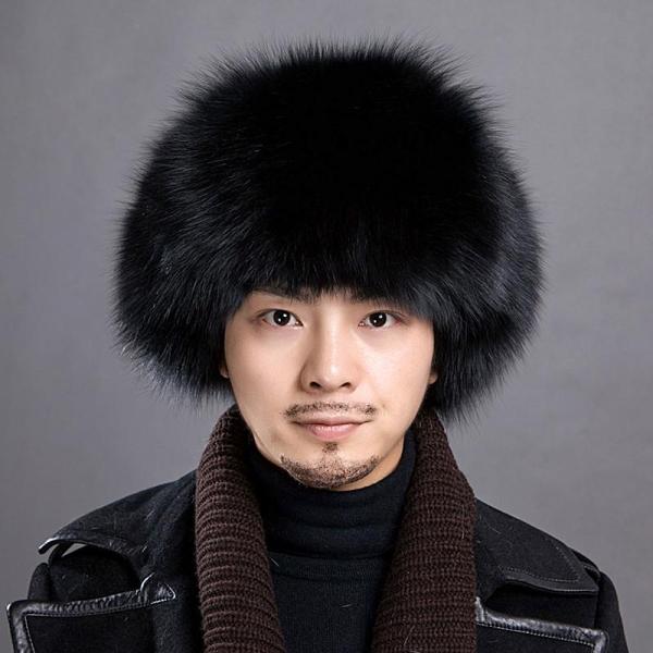 여우털 군밤모자 남성 여성 겨울 비니 아웃도어 방한 귀달이 가죽 몽골모자 보온 귀도리 - 상세 이미지 3