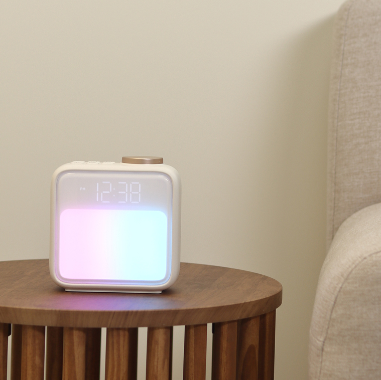 카파 LED 알람시계 무드등 화이트 노이즈 무소음 탁상시계 - 상세 이미지 4