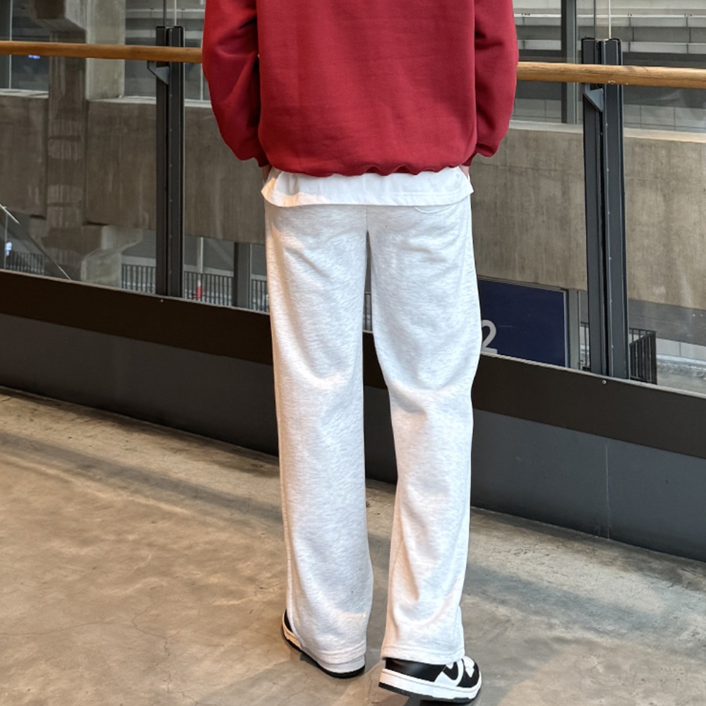 남자 오릴리 쭈리&기모 2타입 와이드 트레이닝팬츠 - 상세 이미지 4