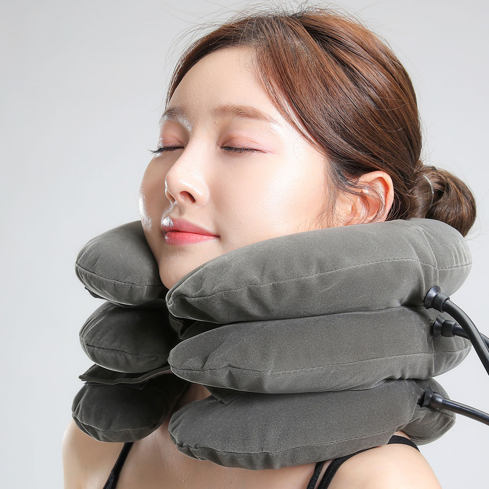 의료용 경추 견인 치료기 목디스크 목견인기 보호대 일자목 거북목 교정기 상품 이미지