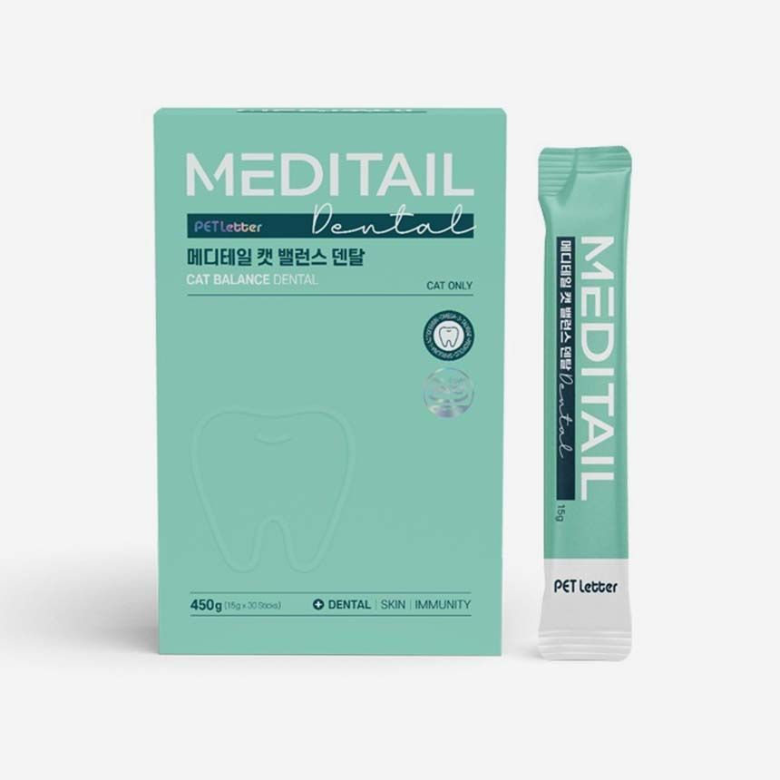 (유통기한 : 25.11.06까지) 메디테일 캣 밸런스 고양이 영양제 덴탈케어, 15g, 30개 - 메인 이미지