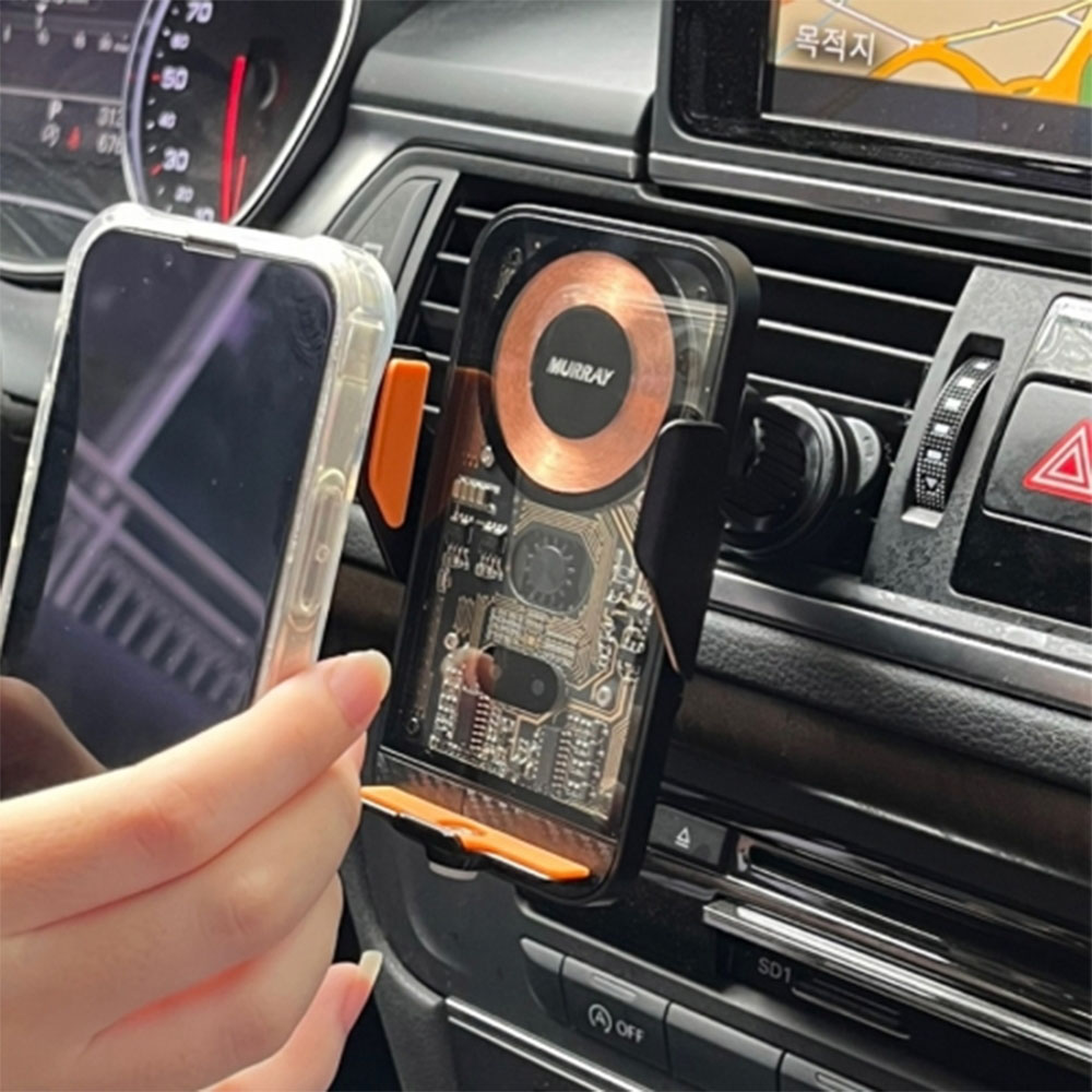 머레이 차량용 15W 핸드폰 고속 무선 충전기 센서 거치대