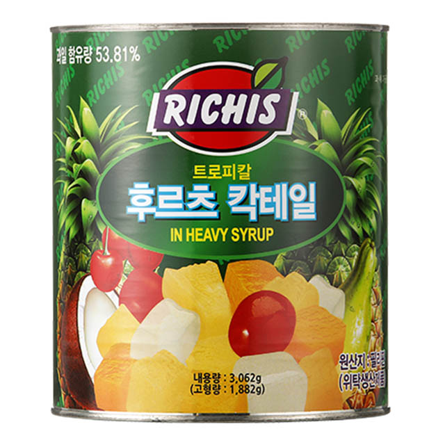 동서 리치스 후르츠 칵테일 3kg 빙수재료