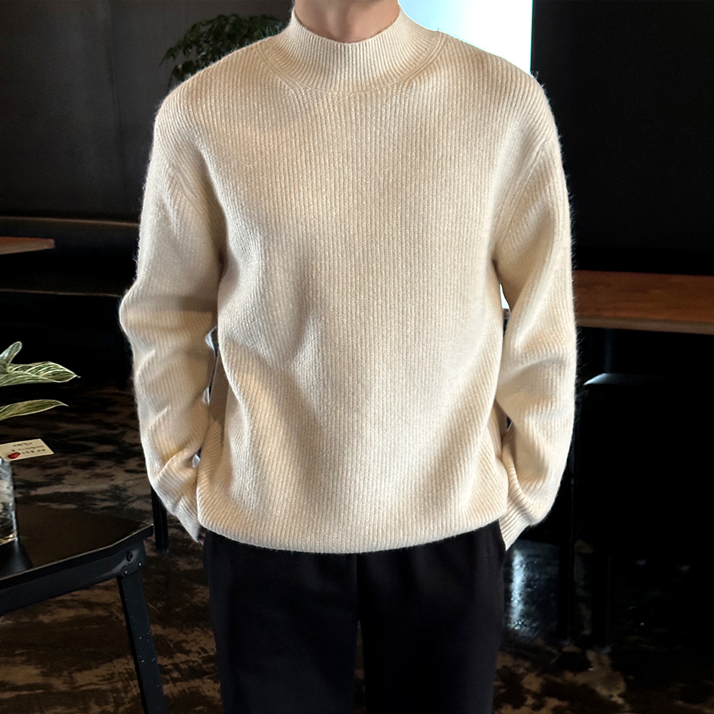 남자반폴라니트 목폴라 터틀넥 니트 착용 후기 | 사이즈/핏 총정리 - 대표 이미지