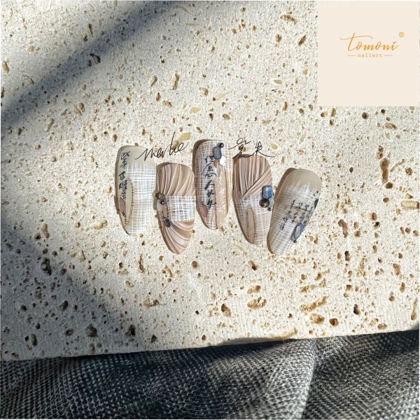 토모니 그물 망사 네일 스티커 이미지 4