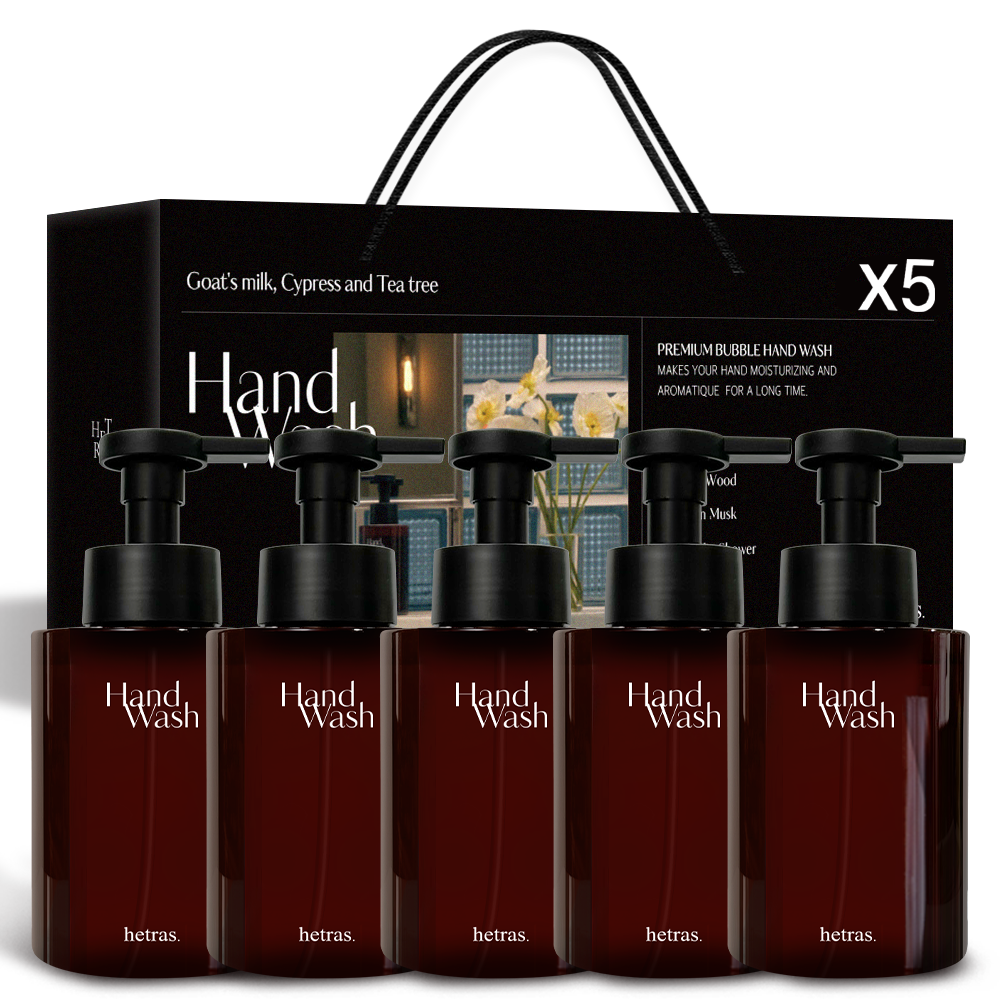헤트라스 퍼퓸 버블 대용량 핸드워시 515ml 5개 선물세트 핸드솝 답례품 플라워스토어 호텔우드 런던머스크 라튤립샤워 밤쉘