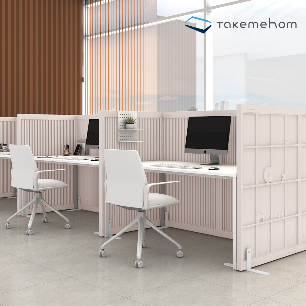 텍미홈 사무실 파티션 700 800 책상 칸막이 가림막 공간분리 사무용 이동식 가벽